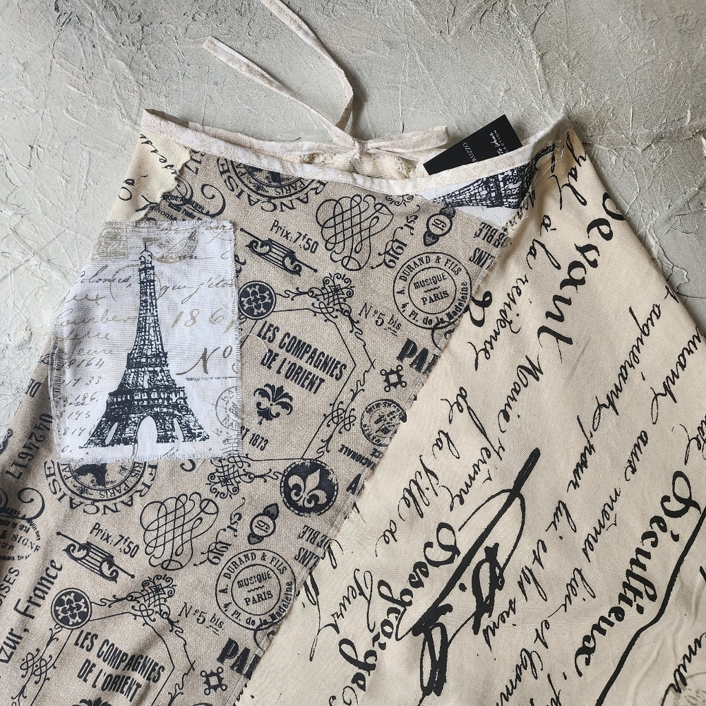 Maxi Skirt Shabby Upcycled Antique Lace Vintage Linen Patched Hand-distressing - Picture 6 of 17